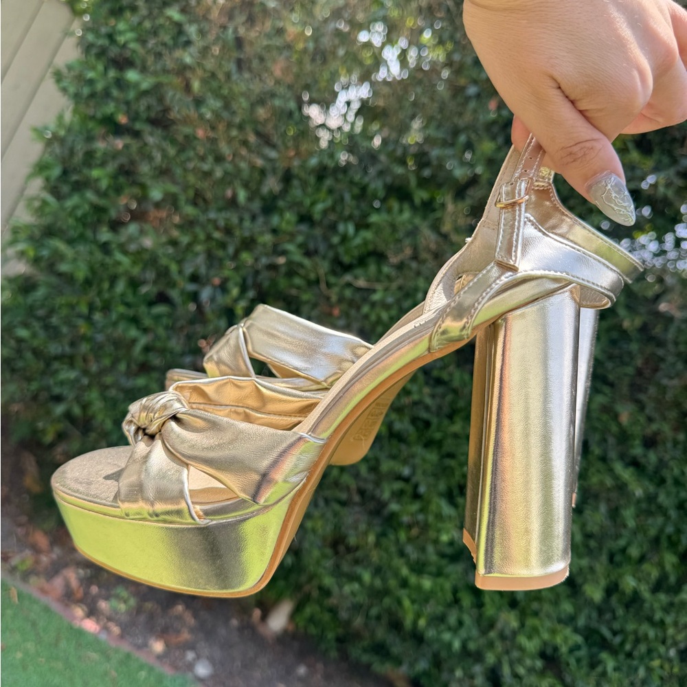 Gold Platform Heels